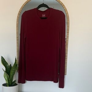 GAP Deep Red Long Sleeve Shirt Large Tall